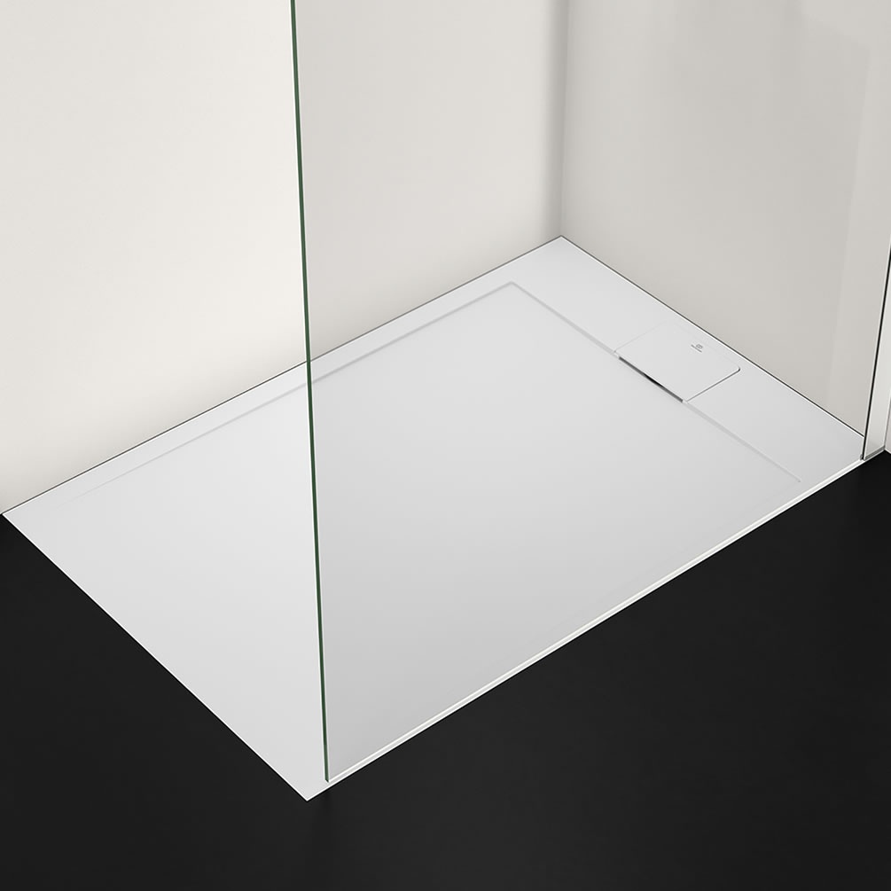 Lifestyle image of Ideal Standard i.life Ultra Flat S Pure White 1200 x 800mm Stone Resin Shower Tray